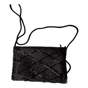 Valerie Stevens handmade beaded bag with long strap